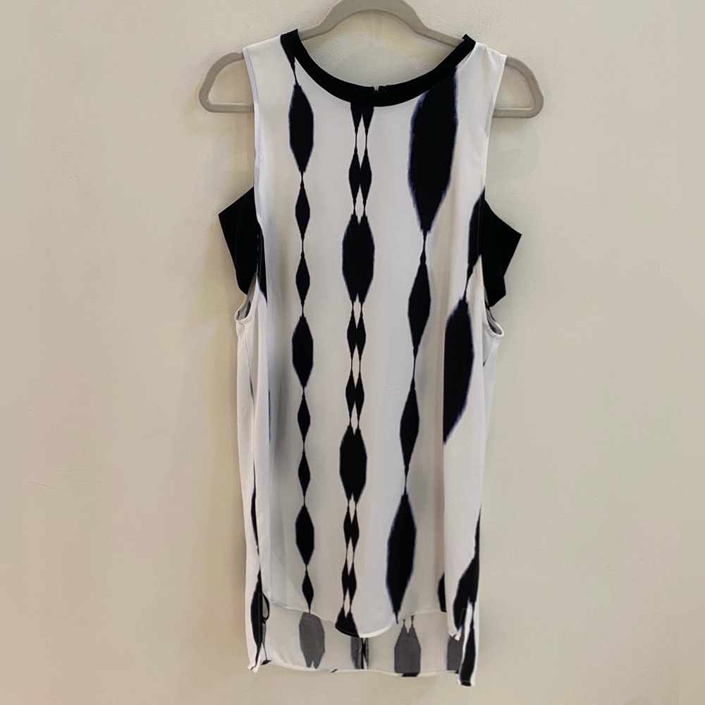 NWOT | Trouvé | Inkblot Tank Dress | Cut-outs at Armholes | Navy & White | M